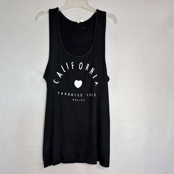 Ocasion Tops - Ocasion Womens Black Tee Paradise Cove Malibu Size 3X Athletic Casual Yoga